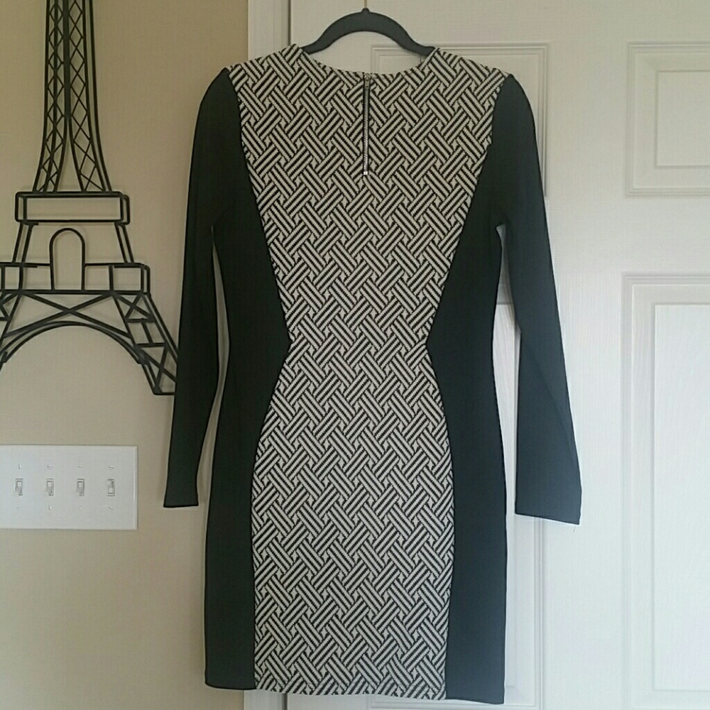 Geometric Pattern Bodycon Dress - image 3
